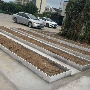 台州 花边石、花围石、花园石安装效果
