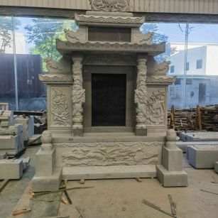 台州 芝麻灰高档墓碑、土墓，一套也支持定做