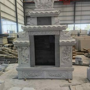 台州 芝麻灰高档墓碑、土墓，一套也支持定做