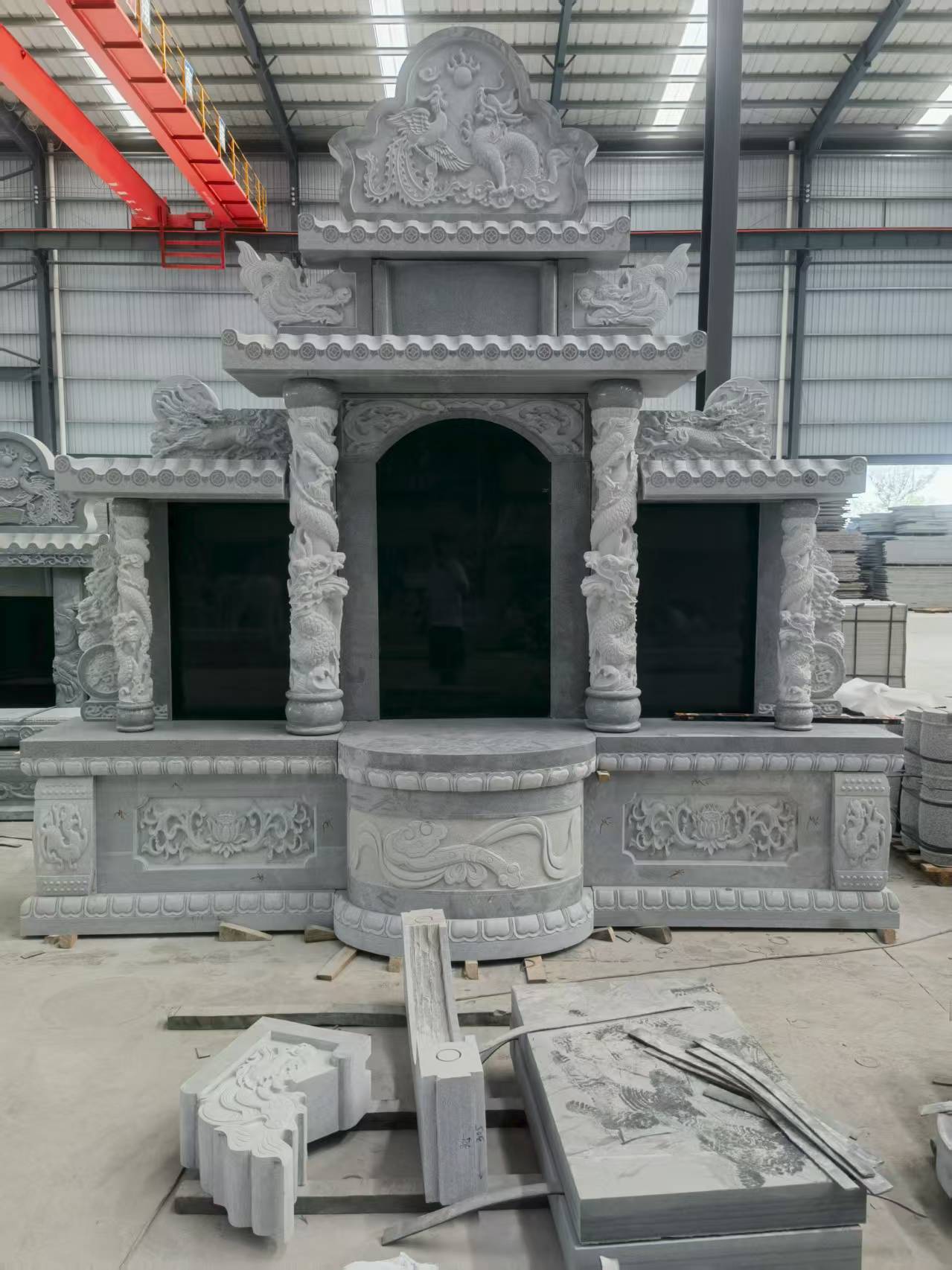 台州 芝麻灰高档墓碑，土墓，可定制