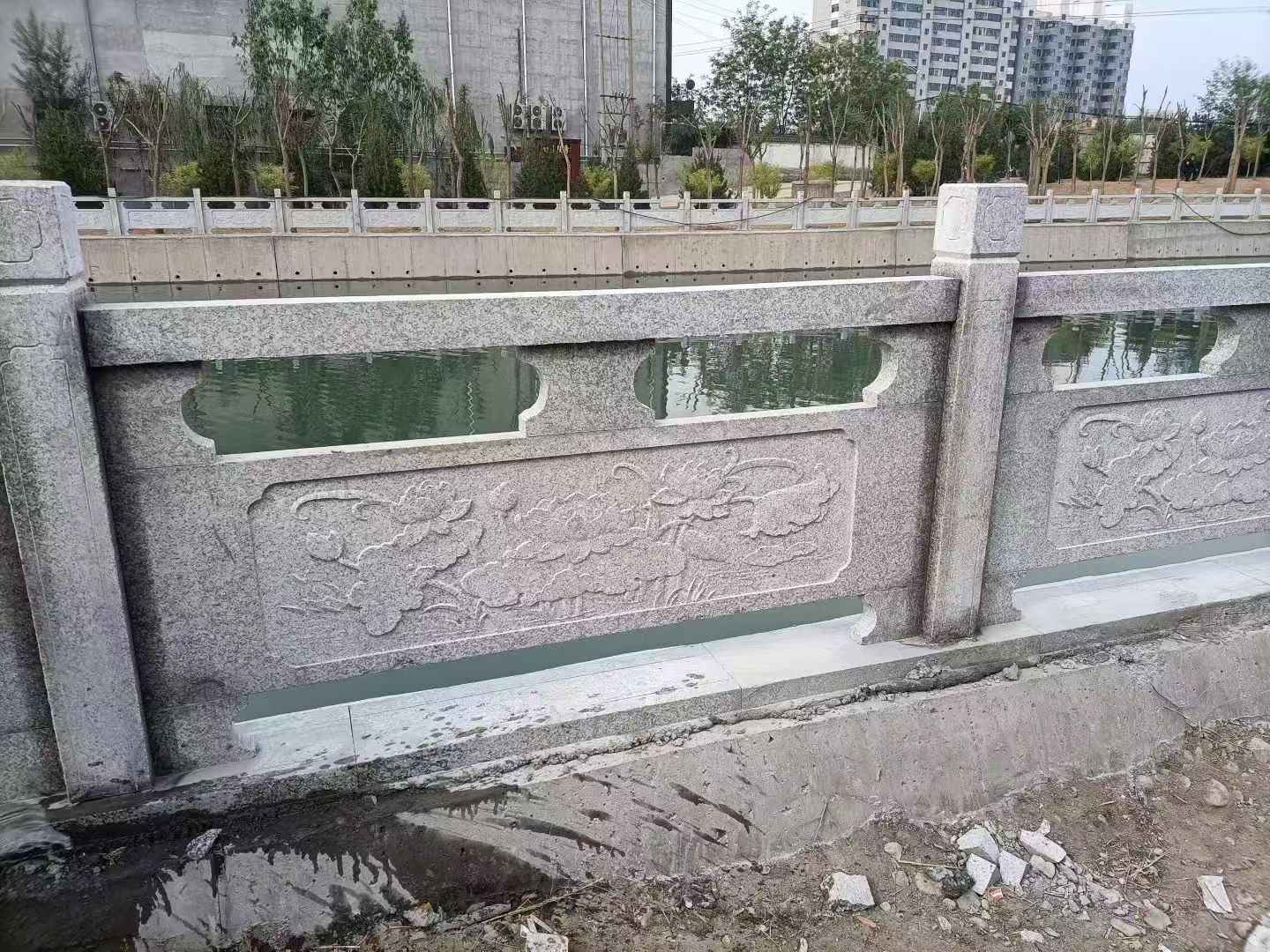 台州 芙蓉白大花桥梁、河道，石材栏杆、围栏、护栏