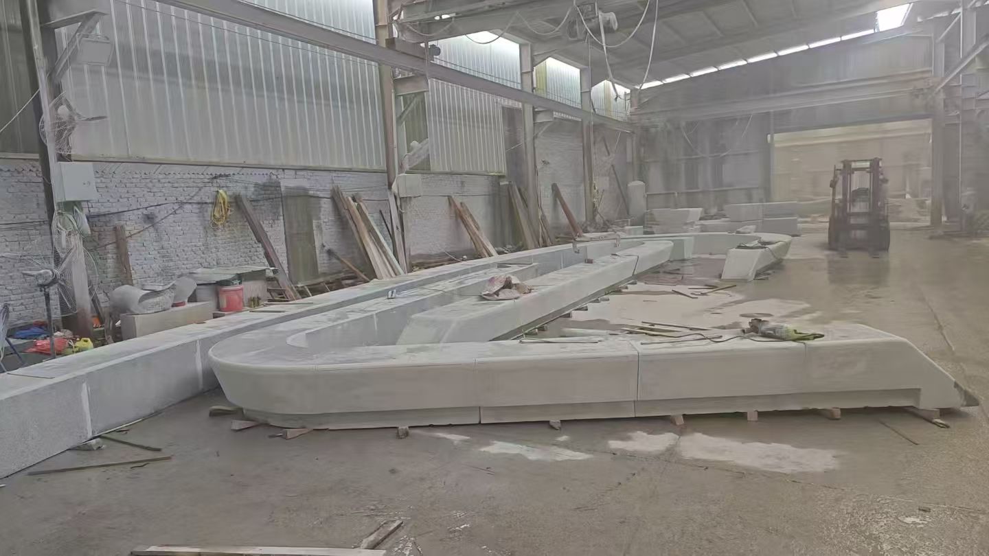 台州 花岗岩整石坐凳拼装