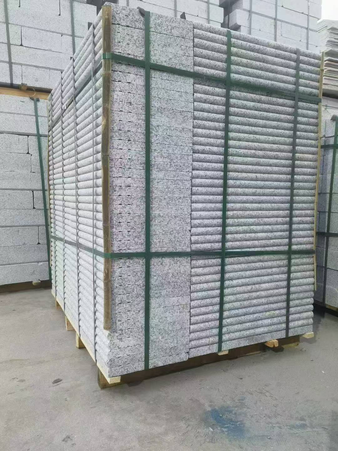 台州 芙蓉白3公分厚磨圆边、拉槽，楼梯踏步